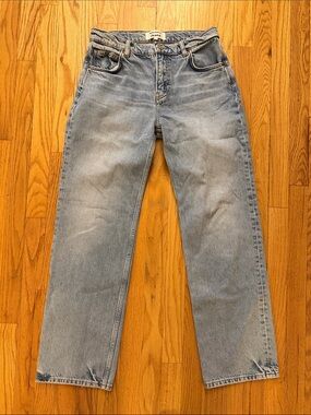 Reformation sz 27 Abby Low Rise Straight Blue Jeans Manzanita Wash Eco produced